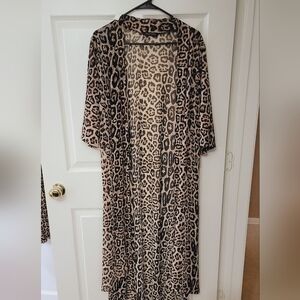 Crazy Train Leopard Print Kimono Dressy Western
